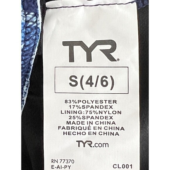 NWT TYR Maui Taylor Tankini Tank Razor Back Swim Denim Color Size Small (4/6) - Picture 8 of 11